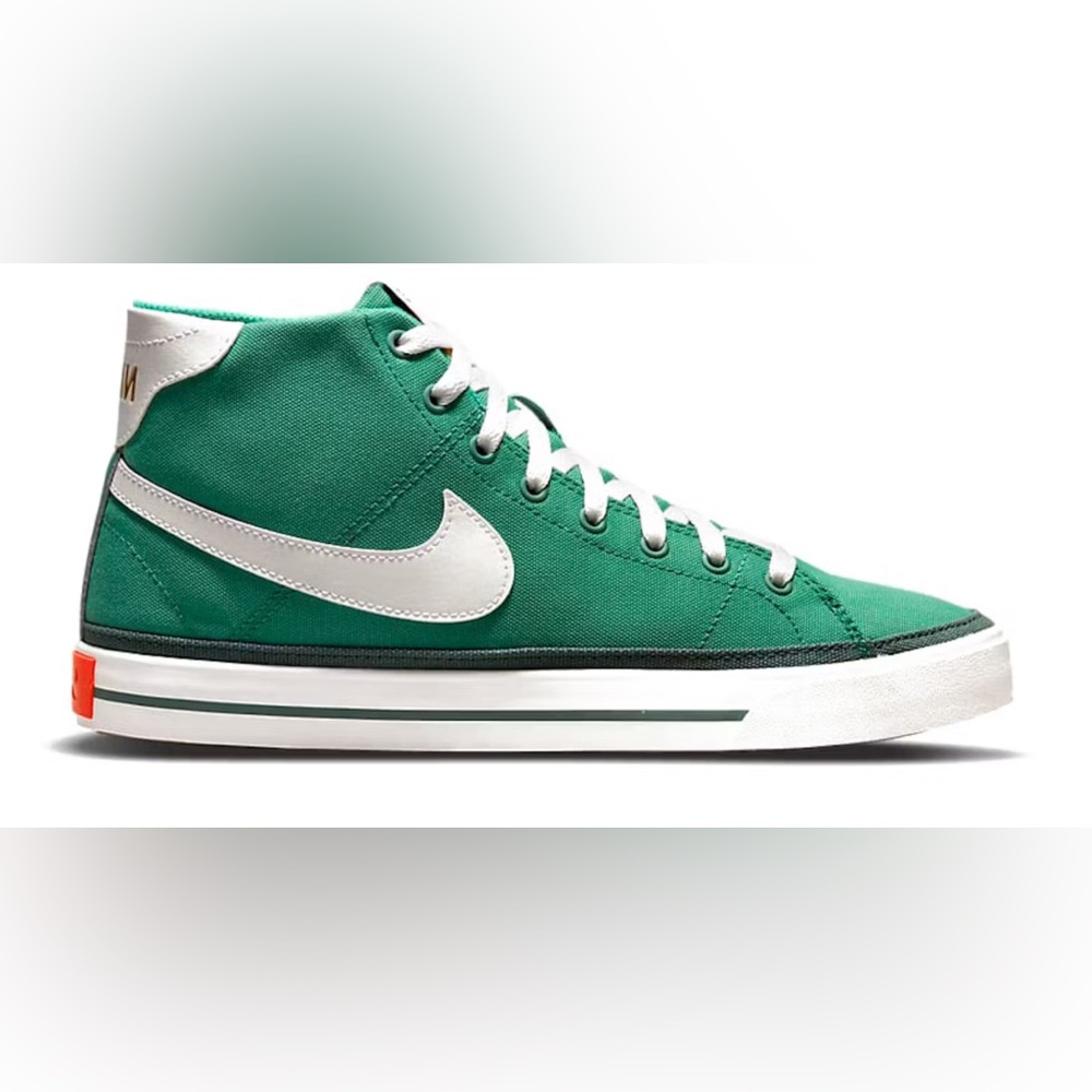 Mens Nike Court Legacy Canvas Mid - Green Noise - size 9